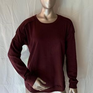 Burgundy long sleeve top